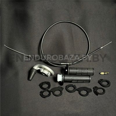 Ручка газа (полный комплект с грипсами lock-on) на Kews, Gr8, Fx moto, Kamax