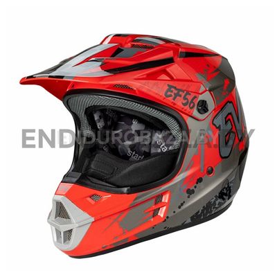 Шлем EF56 Base MX (красный/серый глянец, L)
