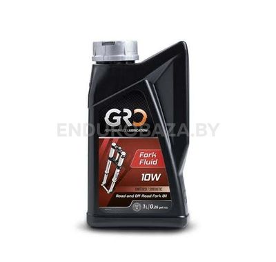 Масло вилочное GRO FORK FLUID SAE 10W, 100% Synthetic, 1л