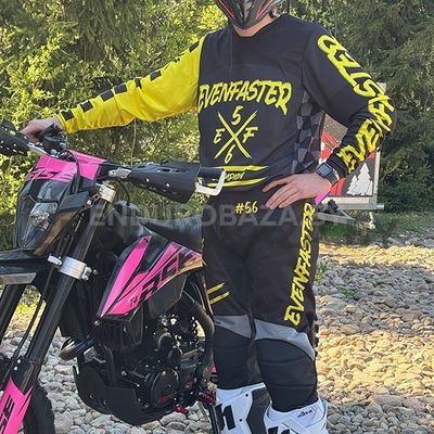 Комплект джерси и штаны EVEN FASTER (EF56) Base (черный/желтый) (XXL/38)