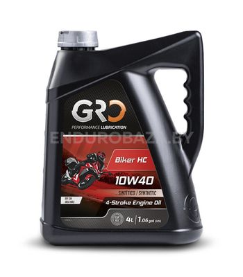 Масло моторное для мотоциклов GRO BIKER HC 10w40, 4л