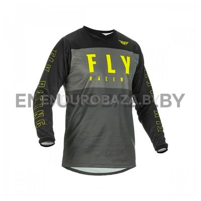 Джерси FLY RACING F-16 (серый/черный/Hi-Vis желтый, M)