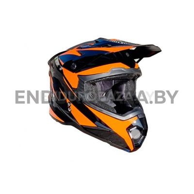 Шлем KIOSHI Holeshot 803 кроссовый (Черный/ оранжевый, XL)