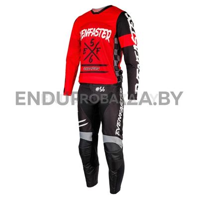 Комплект джерси и штаны EVEN FASTER (EF56) Base (черный/красный) (XXL/38)