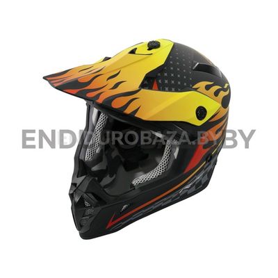 Мотошлем ROQVI FLAME (оранж/черный матовый) L
