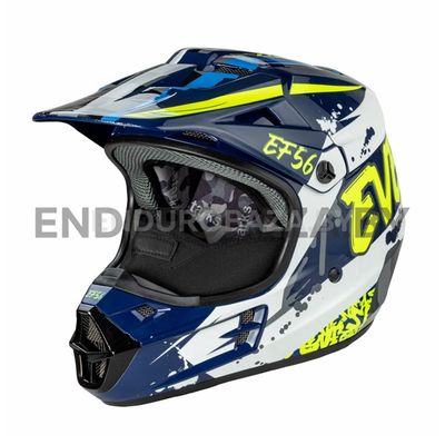 Шлем EF56 Base MX (синий/белый/Hi-Viz глянец, L)