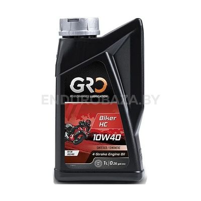 Масло моторное для мотоциклов GRO BIKER HC 10w40, 1л