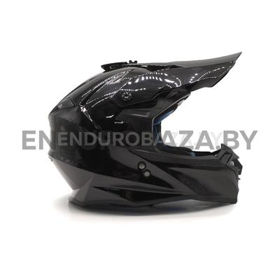 Шлем кроссовый ROCKOT RM-217 Dark GL (L) (черный глянцевый однотонный)