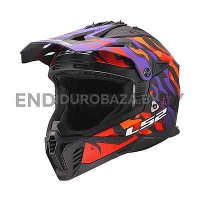 Шлем LS2 MX708 FAST II GROTESK PURPLE ORANGE-06 (L)