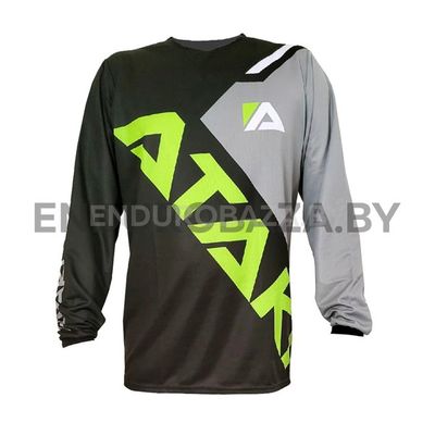 Джерси ATAKI Impact (черный/серый/Hi-Vis желтый, XS)